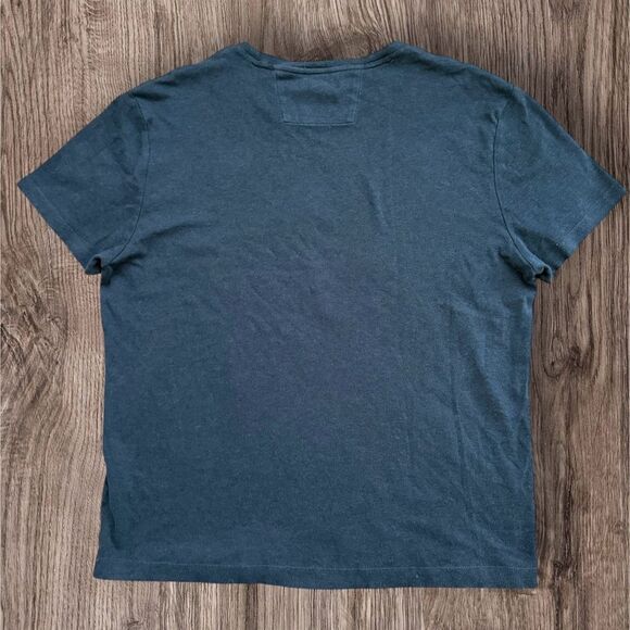 Banana Republic Lux Solid Crew T-Shirt Slate Blue Tee Size Large Casual Tee - Picture 2 of 4